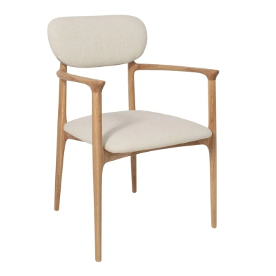 Стул ИЛОНА ЛАЙТ, дуб натуральный/покрытие бесцветное / крем фотография