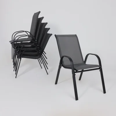 Комплект садовой мебели SUNBEAM (стол 1шт, 6 кресел, зонт 1шт), серый/черный_31