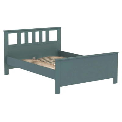 Кровать двойная САГА 140*200, темно-бирюзовая (2.08.04.220.6 RU) фотография