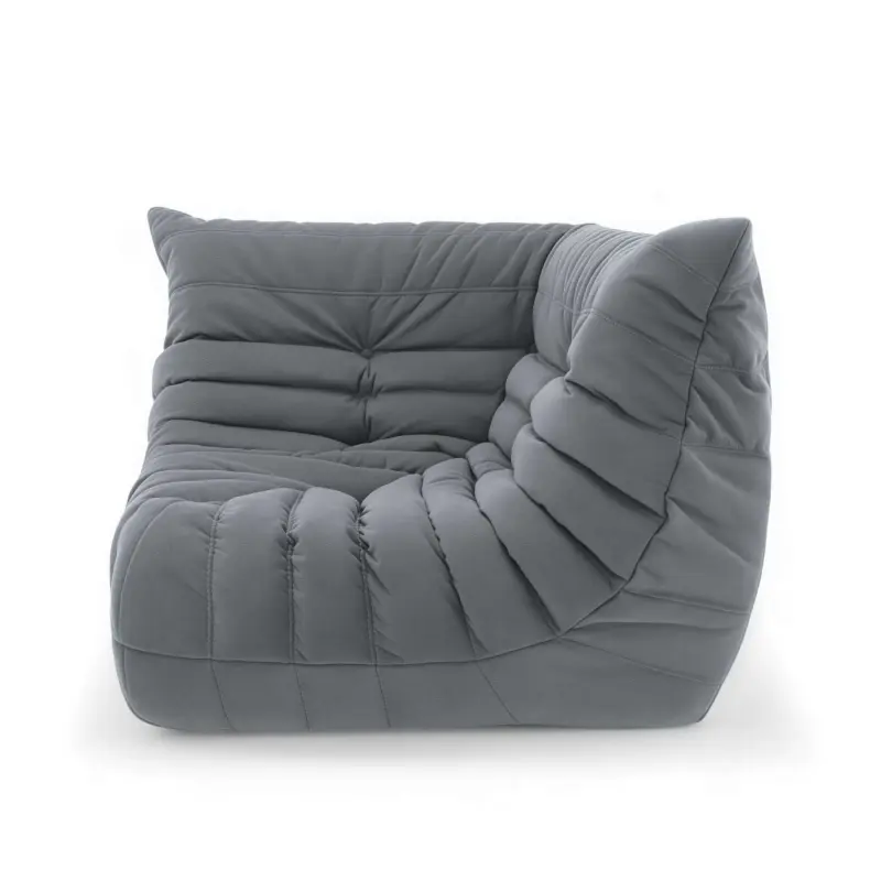 Бескаркасное кресло-угол Француз BeanBag 108*45 / микровелюр, Сталь_preview_2