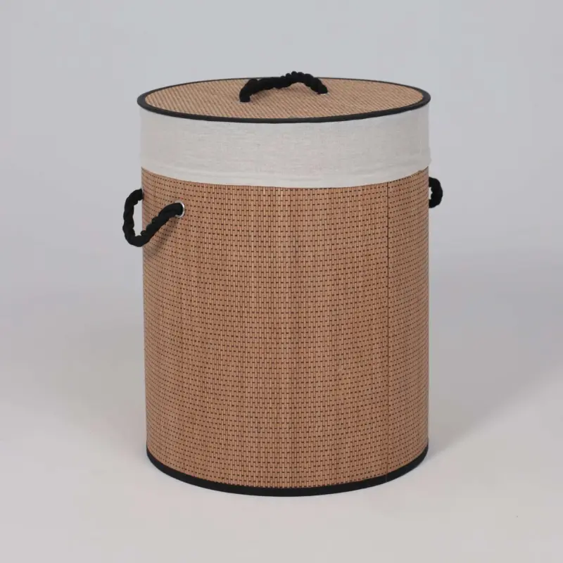 Корзина BAMBOO DUO, круглая, темный, d40*50см_preview_2