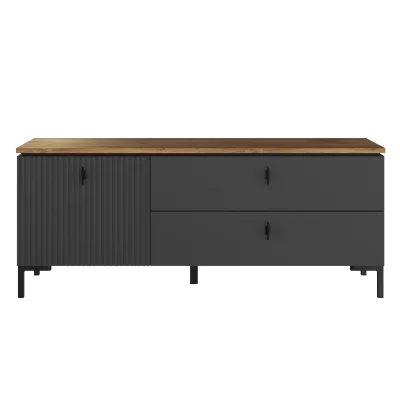 Н.м. "SAN GIMIGNANO" тумба RTV1D2S, к.Антрацитовый+Дуб нокс/ф.Антрацитовый+Готика_2