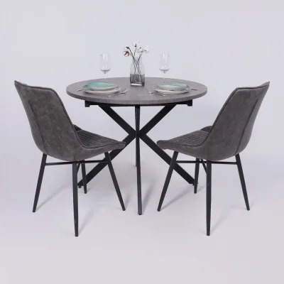 Стул Devis, винтажный серый Dallas-003/черный_4