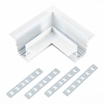 Угол-соединитель для встраиваемого магнитного шинопровода под ГКЛ 9мм  ST-Luce Белый SKYLINE 48_3