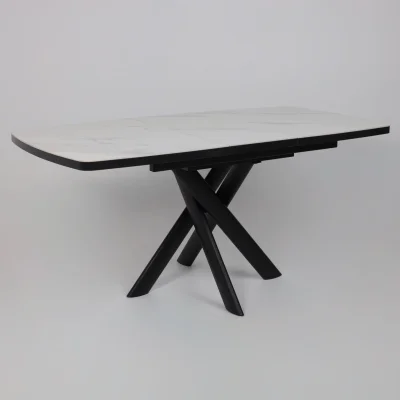 Стол LEONEL-130, раздвижной 130(165)х85, CALAKATTA ST CER/Черный_17