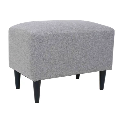 Пуф Тайвас Malmo 90, серый (черные опоры) фотография