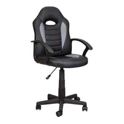 Кресло поворотное RACE, серый+черный_1