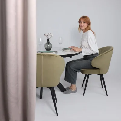 Стул ROB-R1 360, d12 OLIVE LUX\черный_2