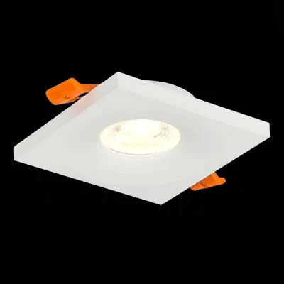 Св-к встр. Белый GU10 1*50W  L94xW94xH27 220V Без ламп Встраиваемые светильники фотография