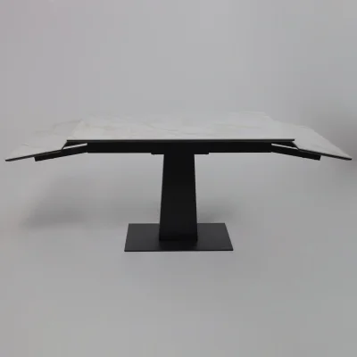 Стол AV 2119, МДФ+керамика, раздвижной 1200 (1800)*800 белый, глянцевый CARLA LARKIN /черный_19