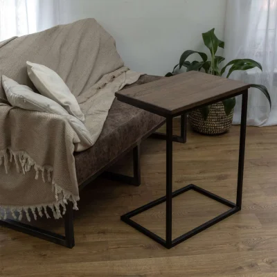 Стол журнальный HAWK DD, дуб мореный/черный_3