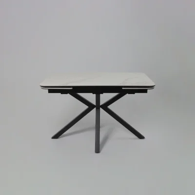 Стол РЕЙН NEW,керамика 0 кат. 1200(1840)*800, Камень белый Greys White/Черный матовый_21