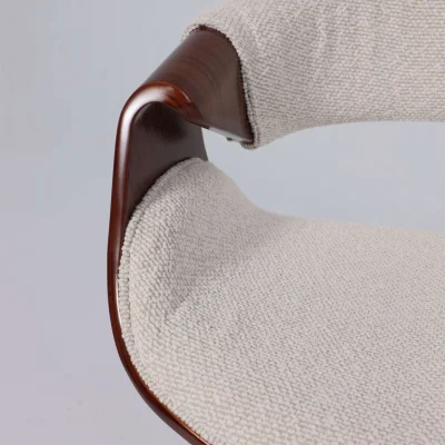 Кресло барное ANGARA, букле, кремовый Lisa 102/черный_8