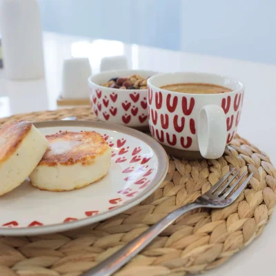 Чашка LOVE PRINT, керамика, красный принт, 14*10*7,6см_14