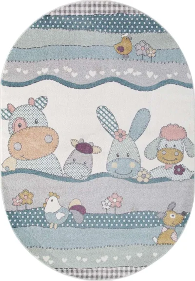 Ковер SOFIT 2484 - LIGHT CREAM - Овал 2 на 3_2