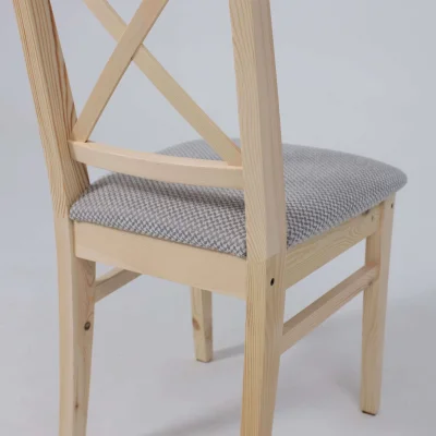 Стул Ингольф, тон 15, прозрачный лак/серая ткань Аризона дождь 149/2_4