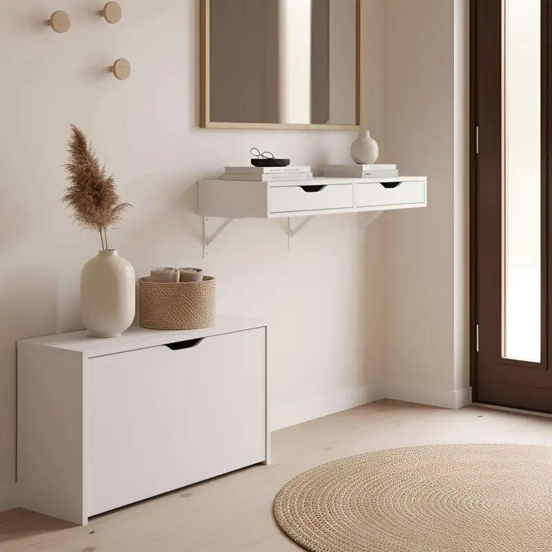 Ингар тумба для обуви с 1 ящиком 80х30х46, белый_preview_9