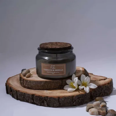 Ароматическая свеча TOBACCO & VANILLA в стекле, Д100 Ш100 В65_2