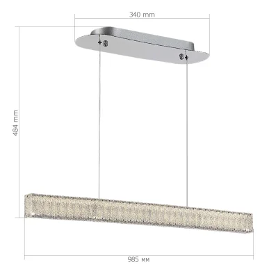 Люстра подвесная ST-Luce Хром/Хром LED 1*30W 3000K LATOZZO фотография