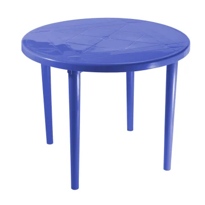 Стол круглый 900мм, синий, РФ фотография