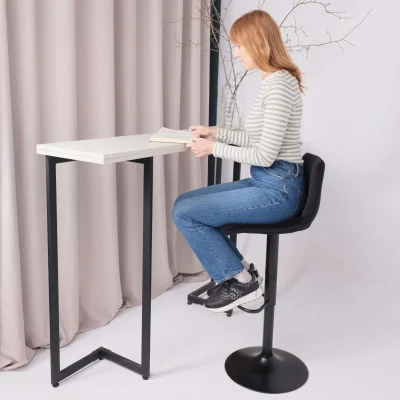 Кресло барное РОЙ GB, Seven 035 черный велюр/черный_7