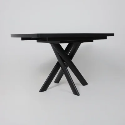 Стол LEONEL-130, раздвижной 130(165)х85, Кварцит-HPL/Черный_9