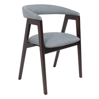 Кресло ЛОНДОН, серая рогожка Kiton 06/темный бук фотография