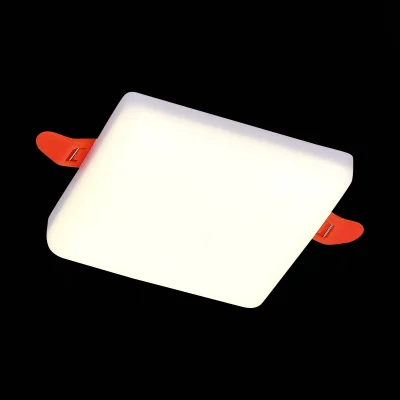 Св-к встр. Белый LED 1*8W 3000K 690Lm Ra80 120° IP20 L90xW90xH20 85-265V Встраиваемые светильники фотография