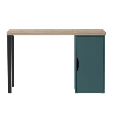 ИНГАР 1/ДВ/T стол письменный 120x75x55, дуб беленый/серо-бирюзовый/черный_4