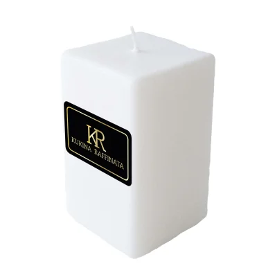 Свеча прямоугольная 60*60*105мм, белая фотография