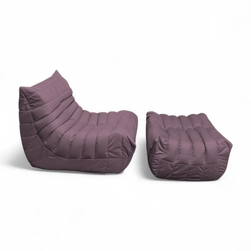 Бескаркасное кресло-пуф Француз BeanBag 90*35 / микровелюр, Сирень_preview_4