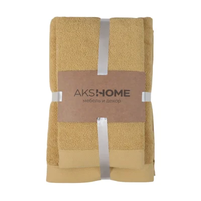 Набор полотенец махровых TANUKI, 2 шт (50*90см+70*140см), ротанг, 14-1031 фотография