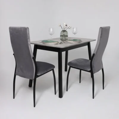 Стол TIRK RADIAL-110, раздвижной 110(142)х70, Серый сланец/Чёрный_11