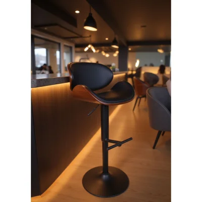 Кресло барное ROCKER, экокожа, черный/черный_9