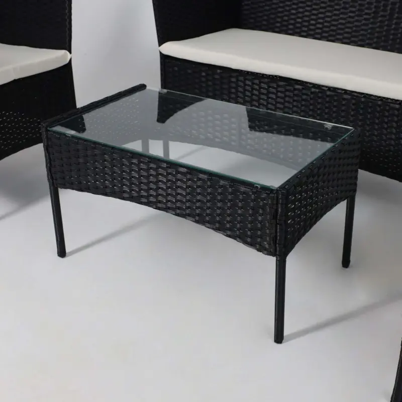 Комплект мебели PATIO (кресло 2шт, диван 1шт, стол 1шт), черный_preview_2