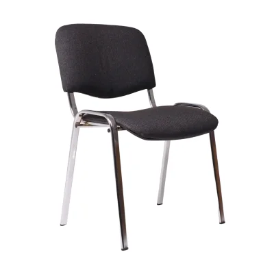 Стул на раме ISO CHROME С-38, ткань, темно-серый фотография