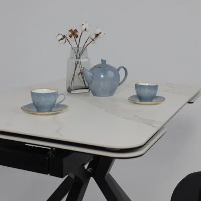 Стол РЕЙН NEW,керамика 0 кат. 1200(1840)*800, Камень белый Greys White/Черный матовый_7