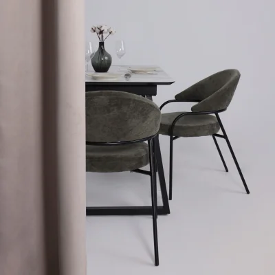 Кресло AV 350, изумрудный шенилл Римини 09/черный_3