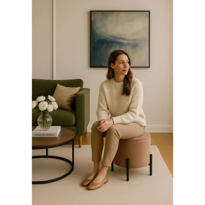 Стул-пуф BOOT, серо-бежевый велюр MY 180G-13/черный_7