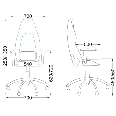 Кресло поворотное BOLID, ECO, черный/белый/красный_18