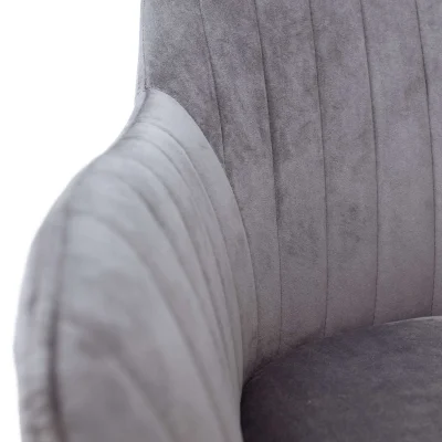 Кресло SARK, поворотное, серый велюр HCJ-40/хром_15