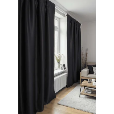 Штора "Блэкаут" 2х2,5м на универсальной ленте, цвет чёрный янтарь (арт.888-20)_3