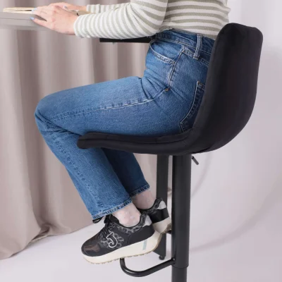 Кресло барное РОЙ GB, Seven 035 черный велюр/черный_8