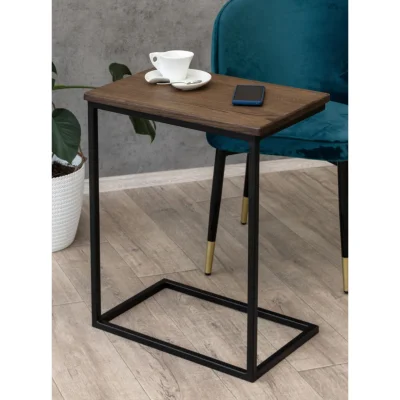 Стол журнальный HAWK DD, дуб мореный/черный фотография