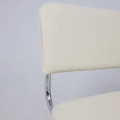 Кресло СЛАВИЯ, кремовый кожзам/хром_11