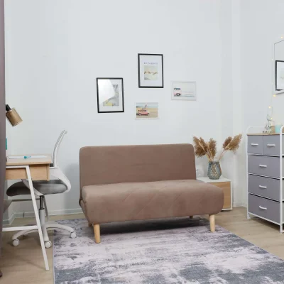 Диван ЭЛЛИ 140, бежевый Велютто люкс 22 / бук_15