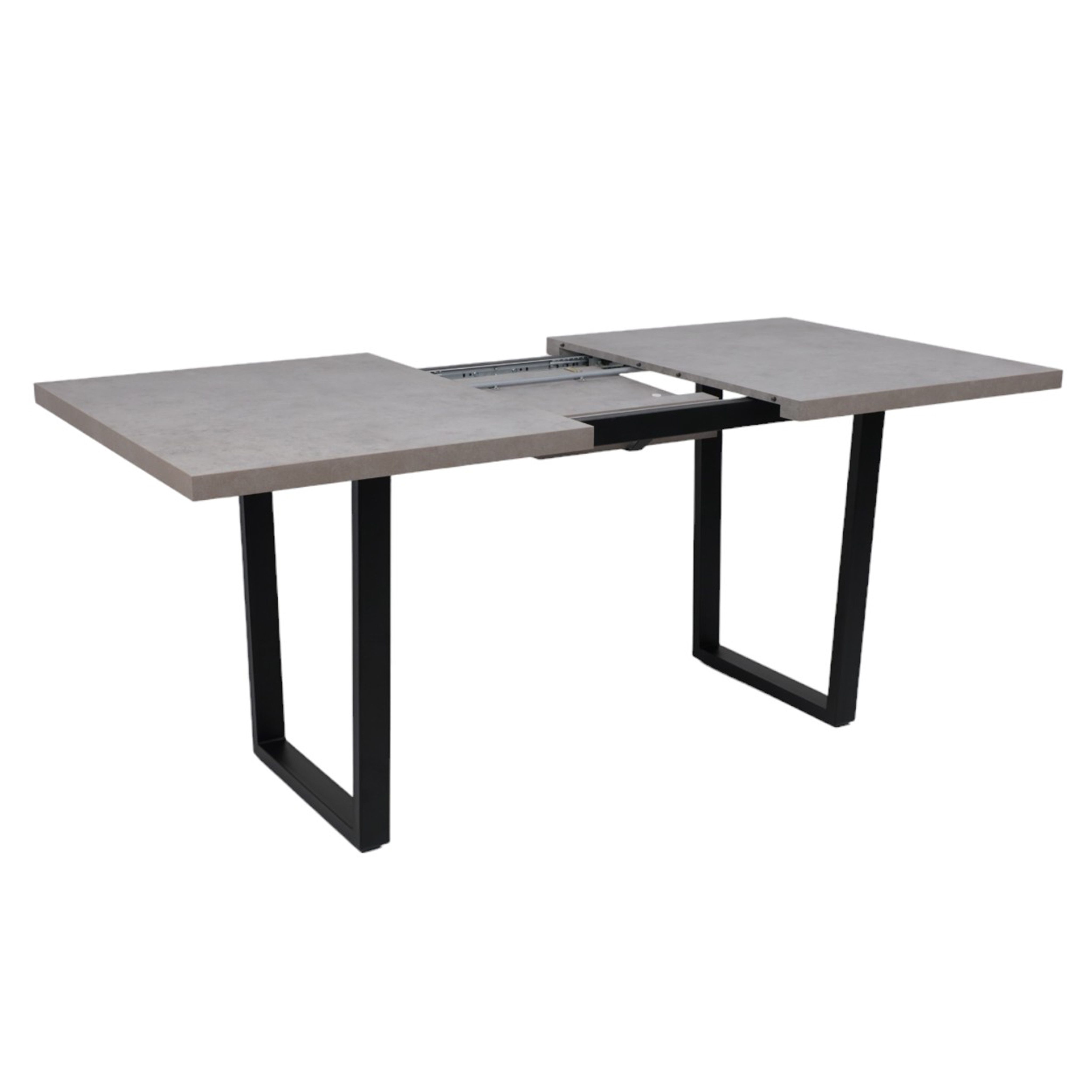 Стол FIT 140 раздвижной, 1400(1800)*850, Бетон светлый/Черный_preview_13
