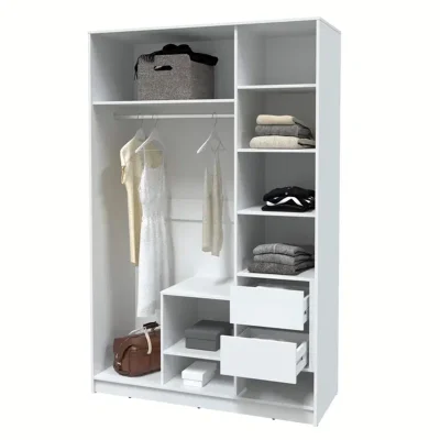 Шкаф КОНЦЕПТ КТ-Ш3(з), к.Белый/ф.Белый  (В2128хШ1360хГ547мм)_4