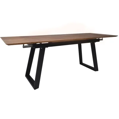 Стол САНГАЙ раздвижной, 160(220)*80*80, дуб мореный/ черный (ПрР-7 DSW (02) ТрН/Р-80)_12