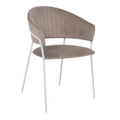 Стул AV 433, светло-коричневый бархат H-61/белый фотография